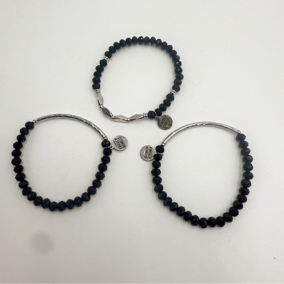 Kinsley Armelle Silver Coal Bracelets 3 Sets - Picture 6 of 7